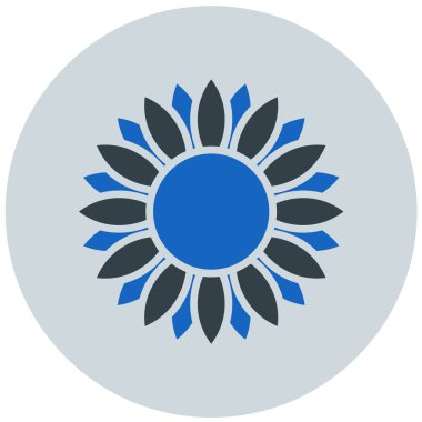 Çiçek. Web simgesi basit illüstrasyon