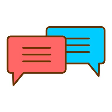 Sohbet mesajı vektör illüstrasyonu