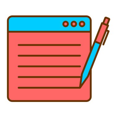 tarayıcı simgesi vektör illüstrasyonu