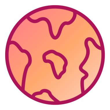 toprak küresi modern ikon vektör illüstrasyonu