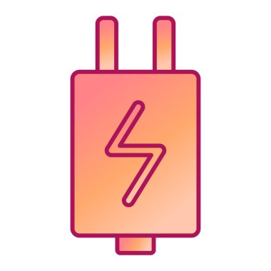 pil vektörü düz renk simgesi