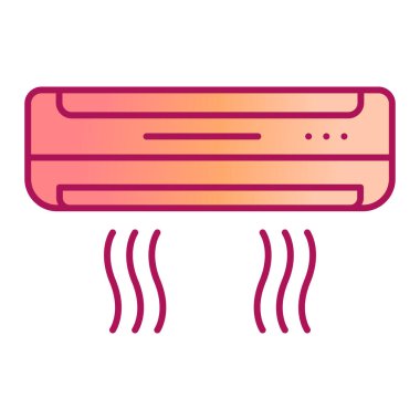 Klima ikonu. Web için su ısıtıcı vektör simgelerinin özet çizimi