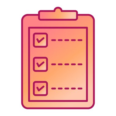 Kontrol listesi simgesi vektör illüstrasyonu