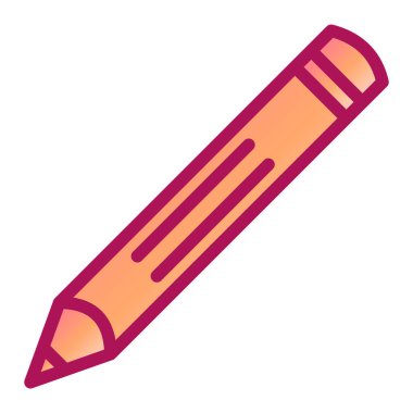 Kalem. Web simgesi basit illüstrasyon