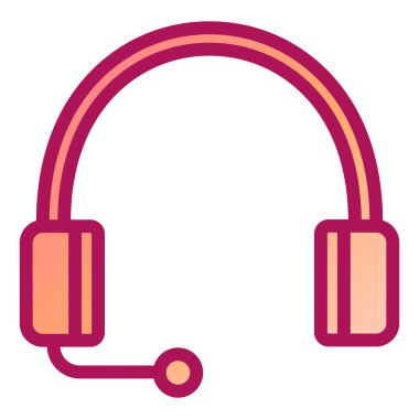 Kulaklık. Web simgesi basit tasarım