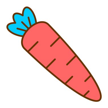 Havuç. Web simgesi basit illüstrasyon