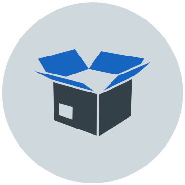 Kutu. Web simgesi basit illüstrasyon