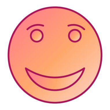 Mutlu yüz simgesi ikon vektör illüstrasyon tasarımı