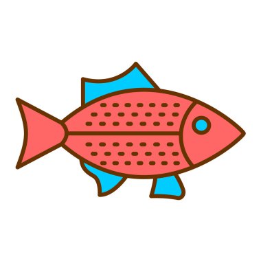 balık simgesi vektör illüstrasyonu