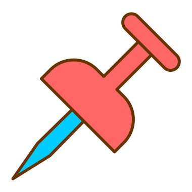 İğne. Web simgesi basit illüstrasyon