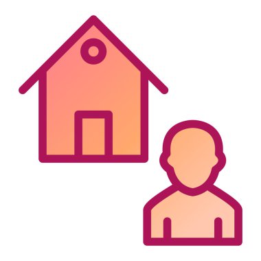 ev evi simgesi vektör illüstrasyonu