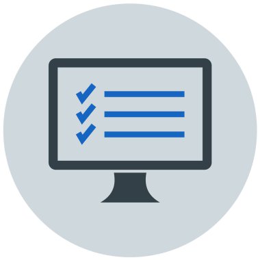 bilgisayar düz vektör simgesi