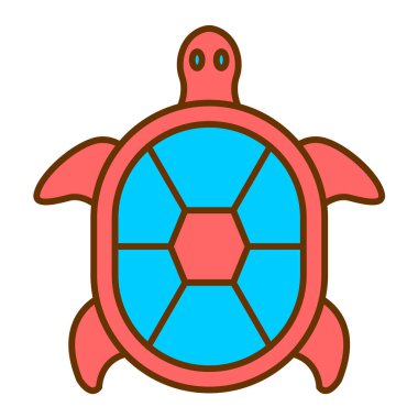 deniz kaplumbağası ikonu vektör illüstrasyonu