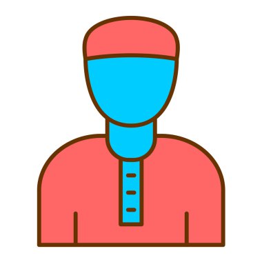 Adamım. Web simgesi basit illüstrasyon