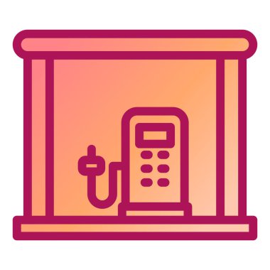 atm makine simgesi vektör illüstrasyonu