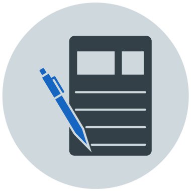 notepad web simgesi basit illüstrasyon