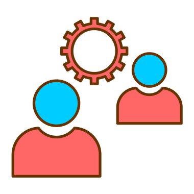 kullanıcı işi düz simgesi, vektör illüstrasyonu