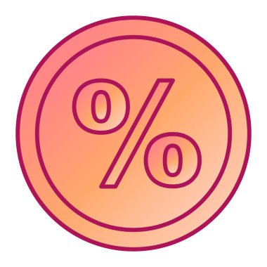 yüzde simgesi vektör illüstrasyonu