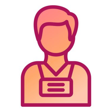 Bir kişi simgesinin vektör illüstrasyonu