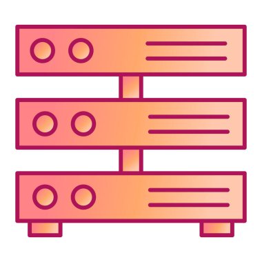 veritabanı. Web simgesi basit illüstrasyon