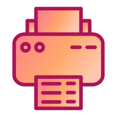 Yazıcı. Web simgesi basit illüstrasyon