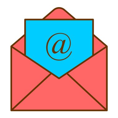 Mektup. Web simgesi basit illüstrasyon