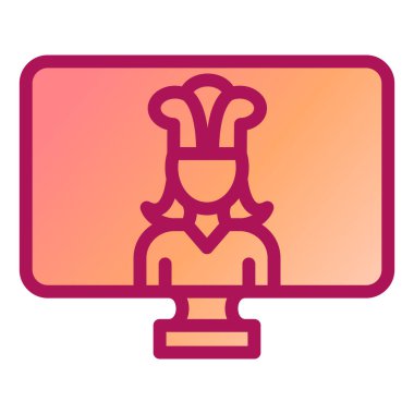 Şef. Web simgesi basit illüstrasyon