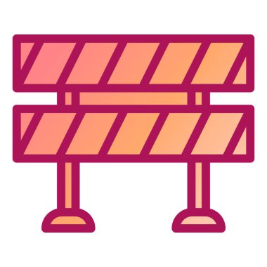 bariyer simgesi vektör illüstrasyonu