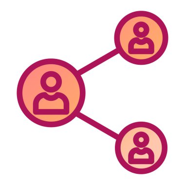 Kolayca değiştirebilen ya da düzenleyebilen sosyal ağ vektör simgesi