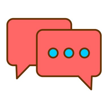 Sohbet kabarcığı vektör illüstrasyonu