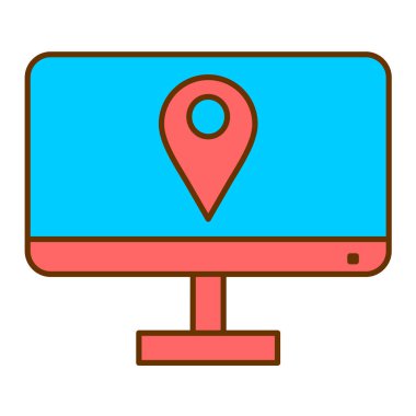 gps navigasyon konumu ikon vektör illüstrasyon tasarımı