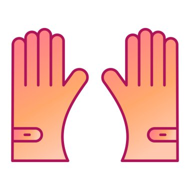 Eldiven simgesi vektör illüstrasyonu