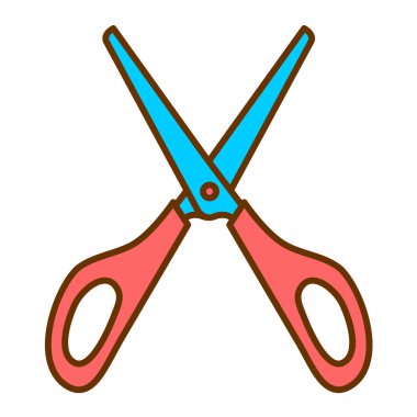 makas web simgesi vektör illüstrasyonu 