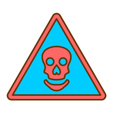 uyarı işareti simgesi. Tehlike sembolü düz dizayn. vektör illüstrasyonu