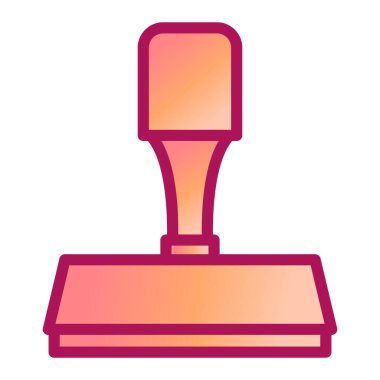 Damga simgesi. Vektör çizim