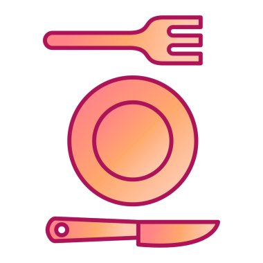 Mutfak gereçleri simgesi. vektör illüstrasyonu