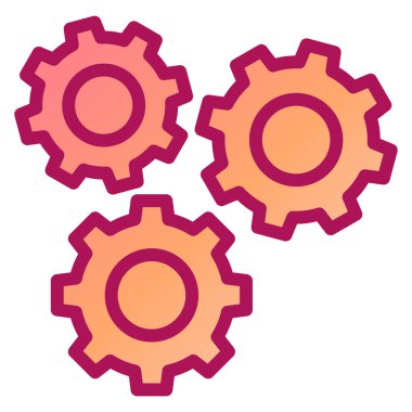 dişliler modern simge vektör illüstrasyonu