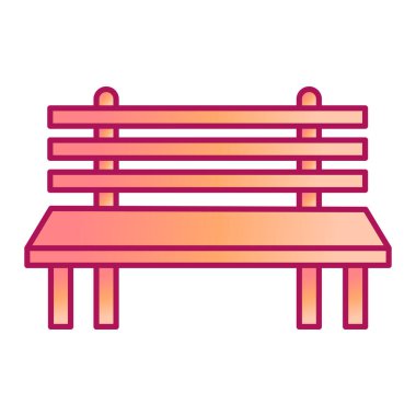 Yedek kulübesinde. Ağ için tahta çit vektör simgelerinin düz çizimi