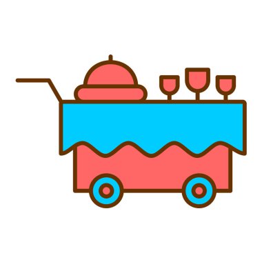 yiyecek dağıtım simgesi vektör illüstrasyon grafik tasarımı