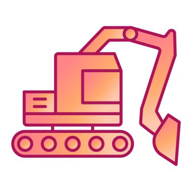 Kazı ikonu. Web için yapı vektörü simgelerinin özet çizimi