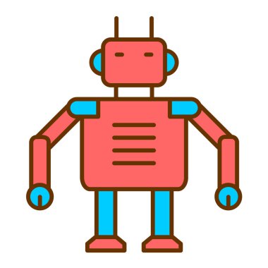 robot ikon vektör illüstrasyonu