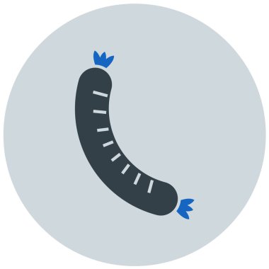 Sosis. Web simgesi basit illüstrasyon