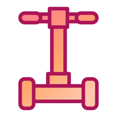 Araba simgesi scooterının vektör çizimi 