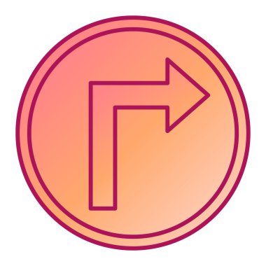 Eğilim biçimi izole edilmiş arkaplanda ok simgesi