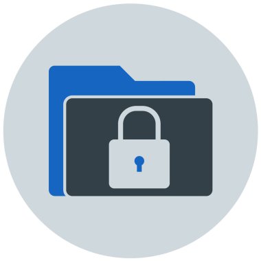 Güvenli dosya. Basit illüstrasyon