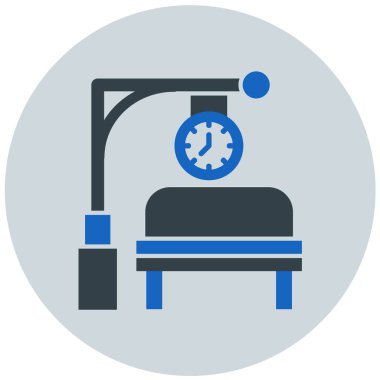 Tren İstasyonu modern ikon vektör illüstrasyonu