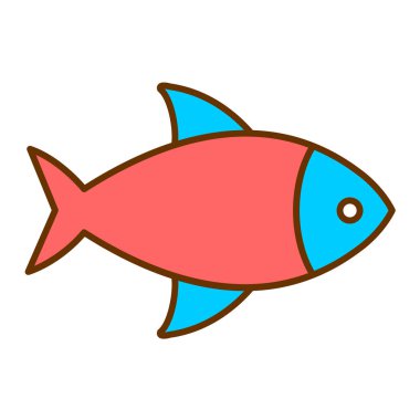 balık simgesi vektör illüstrasyon grafik tasarımı