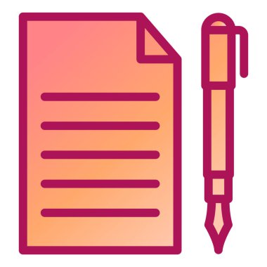 Belge. Web simgesi basit illüstrasyon