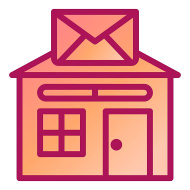 Posta kutusu. Web simgesi basit illüstrasyon