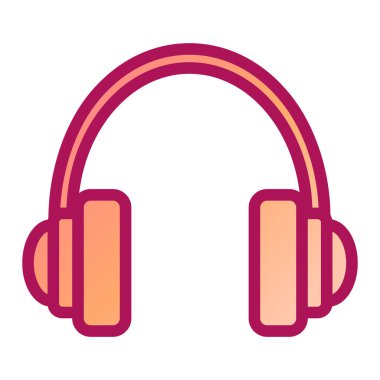 kulaklık simgesi vektör illüstrasyonu